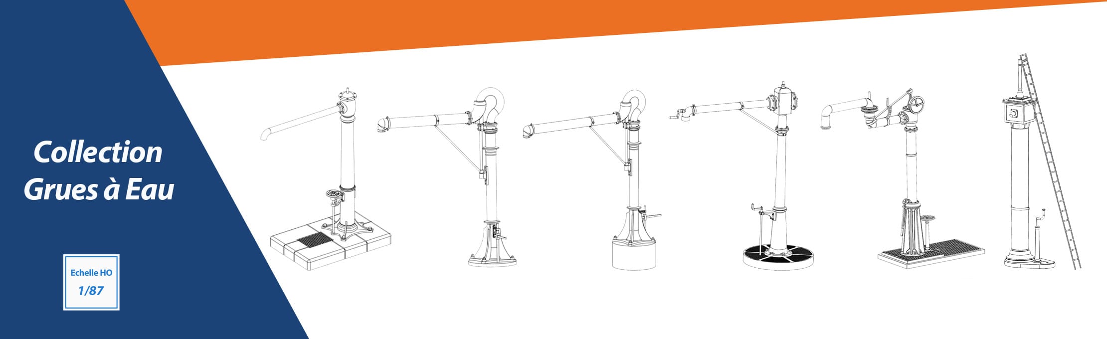 Grues à eau HO aiguillages accessoires